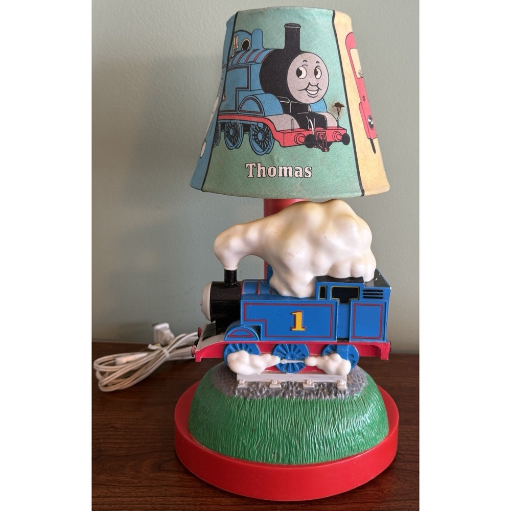 Vintage Thomas the Tank Engine Lamp 1992 Britt Allcroft Train Blue Works